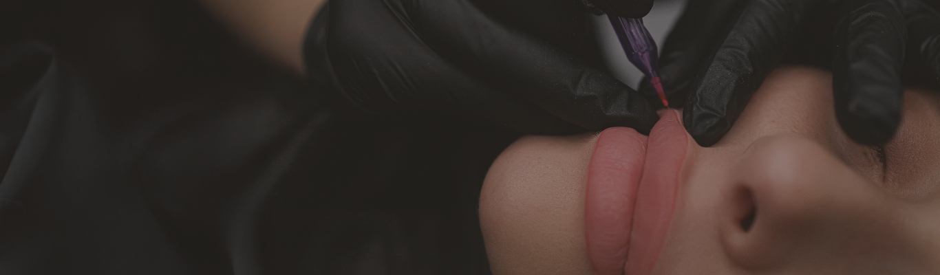 closeup of lip filler